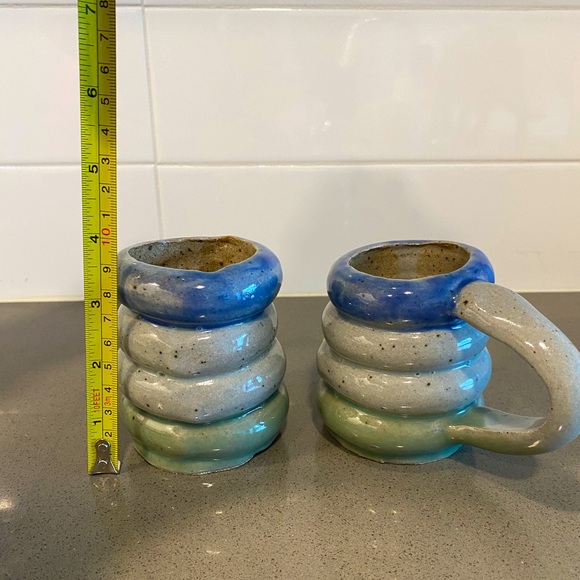 Unique Handmade Set of 2 Mini Mugs - Picture 6 of 7